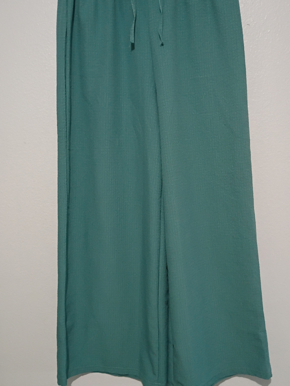SHEIN Teal Wide-Leg Drawstring Pants - Picture 1 of 2